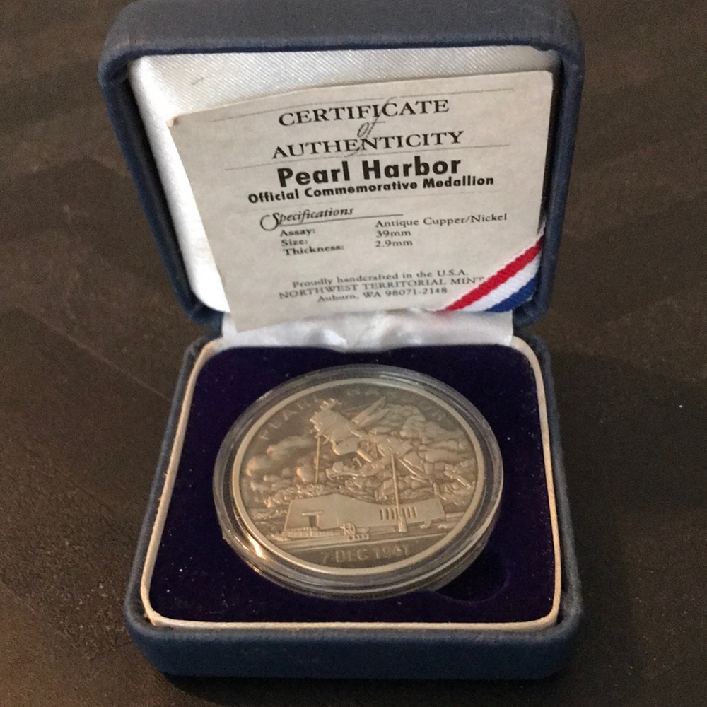 Pearl Harbor commemorative coin copper/nickel